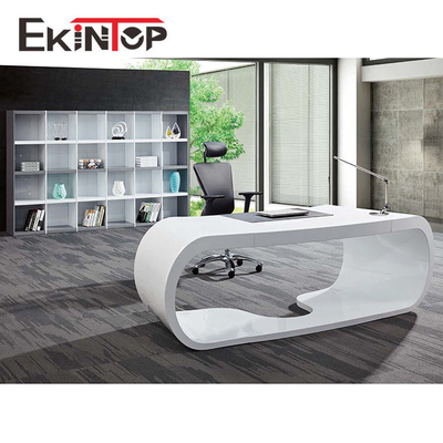 Tabela executiva moderna do computador, mesa de escrita 2400x2055x750mm do mobiliário de escritório