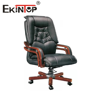 Mobiliário de escritório ergonômico da cadeira do plutônio de Leather Chair do chefe confortável traseiro alto