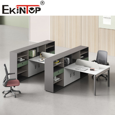 Separação Demountable da estação de trabalho do escritório dos compartimentos que escreve a tabela do computador para a pessoa 2-8