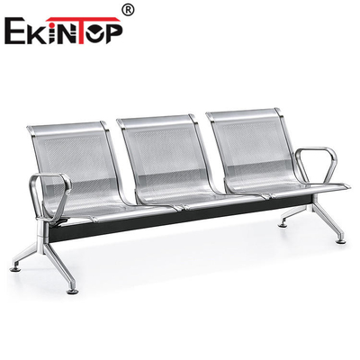 Cadeira confortável do aeroporto de três Seater, cadeira de espera da recepção de aço revestida do pó