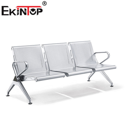 Cadeira confortável do aeroporto de três Seater, cadeira de espera da recepção de aço revestida do pó
