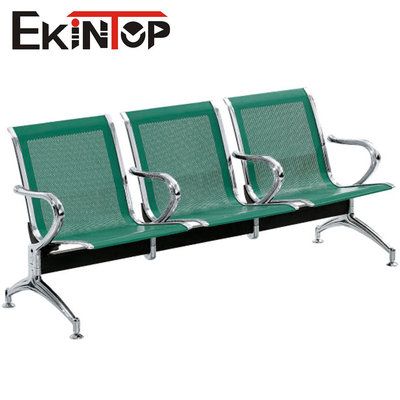 Cadeira de aço inoxidável verde de 3 Seater para a escola do aeroporto da clínica