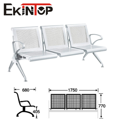 Cadeira de aço inoxidável pública do aeroporto, cadeira da recepção de 3 Seater para a sala de espera