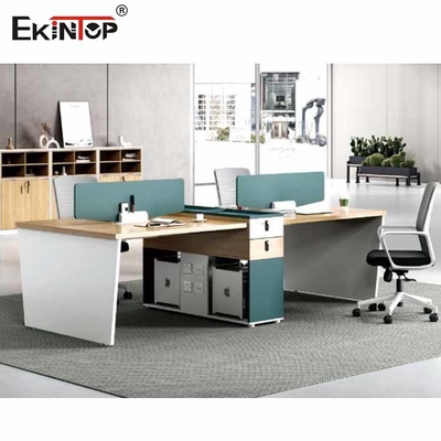 Pessoa em forma de L comercial do compartimento 6 da mesa para o computador de escritório