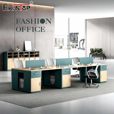 Pessoa em forma de L comercial do compartimento 6 da mesa para o computador de escritório
