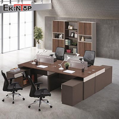 Compartimentos multifuncionais da mesa de escritório, mesa de madeira da estação de trabalho para o caixeiro de escritório