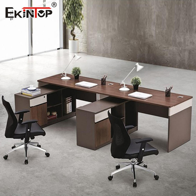 Compartimentos multifuncionais da mesa de escritório, mesa de madeira da estação de trabalho para o caixeiro de escritório