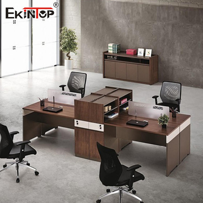 Compartimentos multifuncionais da mesa de escritório, mesa de madeira da estação de trabalho para o caixeiro de escritório