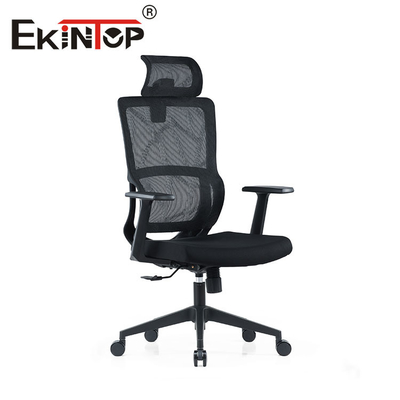 Cadeira ergonômica traseira alta do ODM do OEM, Mesh Chair With Fixed Armrest preto