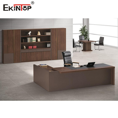 Tabela luxuosa da mesa de escritório do MDF para a superfície do CEO Diretor Veneer Painting