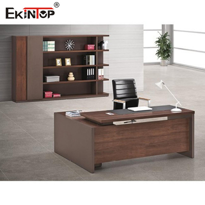 Mesa de escritório de madeira moderna do computador para a recepção Matte Surface lustroso