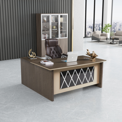 Mesa de escritório retro do estilo com material da madeira do MDF do armazenamento com o OEM lateral do armário