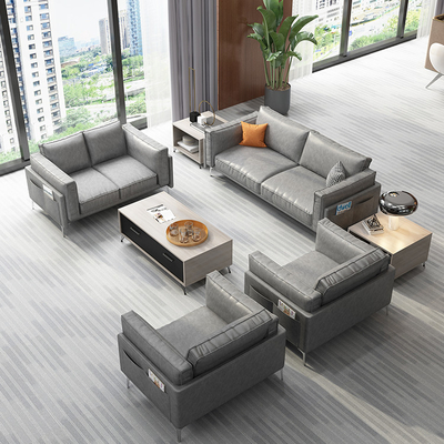 OEM material moderno confortável moderno de Sofa For Office Reception Fabric