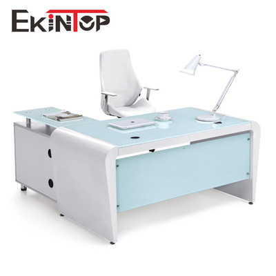 Bens de vidro da mesa do escritório moderno de Ekintop para o OEM de Officeworks