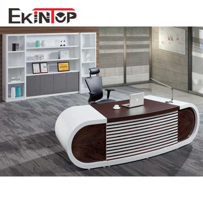 Tabela executiva moderna do computador, mesa de escrita 2400x2055x750mm do mobiliário de escritório