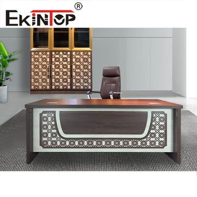 Mesa de mesa de móveis de escritório chefe CEO em forma de L 1000N Capacidade de carga