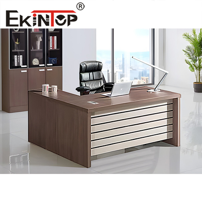 Mesa de escritório de luxo grande e moderna MFC CEO mesa para chefe de escritório