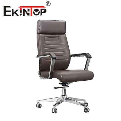 Cadeira de escritório ergonômica de couro sem dobra cadeira de couro moderna
