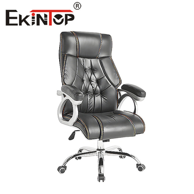 Cadeiras de couro giratórias de luxo com encosto alto Cadeira de escritório ergonômica
