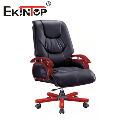O plutônio da cadeira de Gas Lift Leather do chefe acolchoou o gerente Office Furniture de Seat