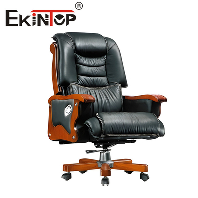 Cadeira executiva de couro PU Boss escritório de couro acolchoado personalizável