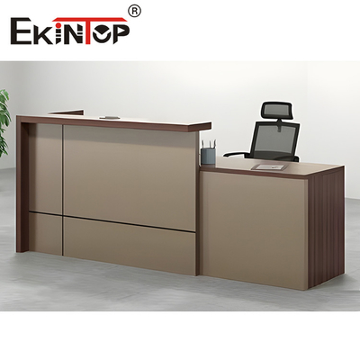L tipo GV do cabeleireiro da beleza da escola de Front Office Reception Table For certificou