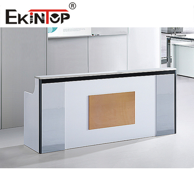 Tabela do contador da recepção da liga de alumínio, pintura do MDF da mesa de recepção do escritório