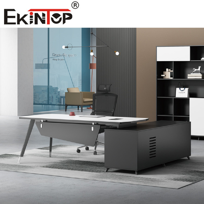 A mesa moderna do estilo do mobiliário de escritório contornou mesa de gabinete executivo em forma de L de Seat