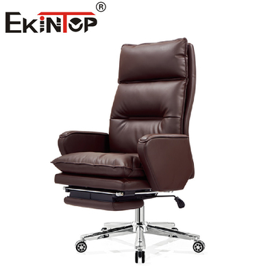 Cadeira executiva ergonômica de couro amarelo Espreguiçadeira interna
