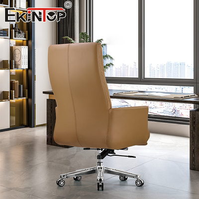 Gerente Swivel Leather Chair de Brown para o mobiliário de escritório