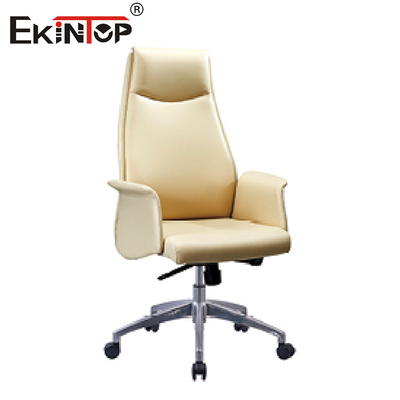 Tipo de aço inoxidável do metal de Chair do chefe ergonômico confortável de couro moderno do escritório