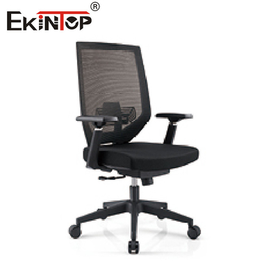 Cadeira preta de Gray High Back Mesh Office para a mesa com rodas