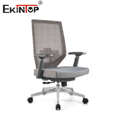 Cadeira preta de Gray High Back Mesh Office para a mesa com rodas