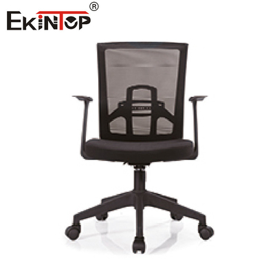 Cadeira preta de Gray High Back Mesh Office para a mesa com rodas