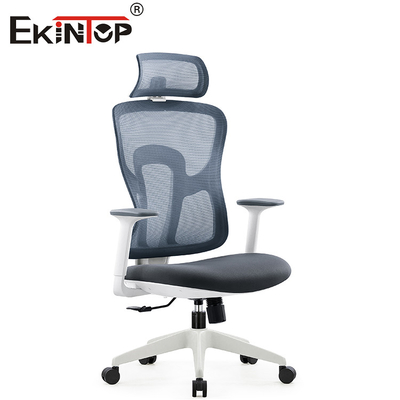 Cadeira de mesa de Gray Modern Swivel Ergonomic Mesh com cabeceira