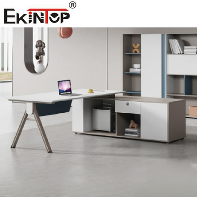 L telescópico luxuoso gerente executivo Desk da tabela do escritório da forma personalizou o tamanho
