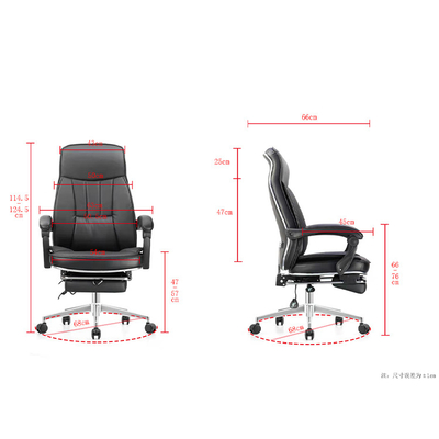 Assento de escritório negro profissional Comforto apoio para o seu dia de trabalho