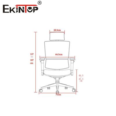 Cadeira de escritório de malha ergonômica de adaptabilidade sem costura para ambientes de trabalho ágeis