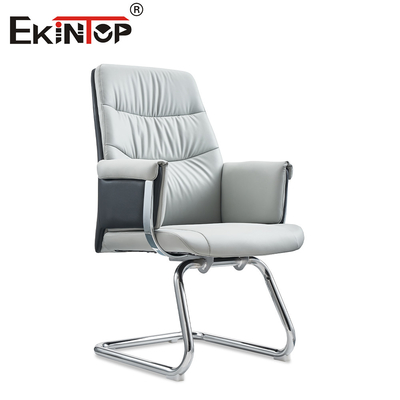 Cadeira de escritório ergonômica de couro branco moderno Estilo elegante e conforto excepcional