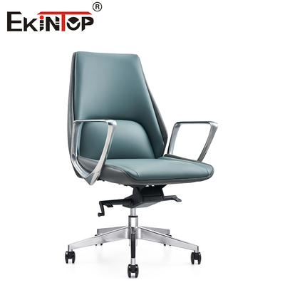 Cadeira de escritório elegante de couro com estilo e suporte elevados 10 anos de garantia