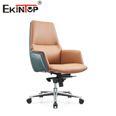 OEM 350mm Base de alumínio Leather Lounge Poltrona estilo moderno
