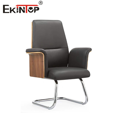 Assorção de som Cadeira de escritório de couro ergonômico com rolos