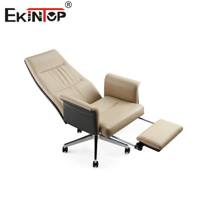 Cadeira de escritório de couro executivo ergonômico multifunção de espuma moldada de alta densidade