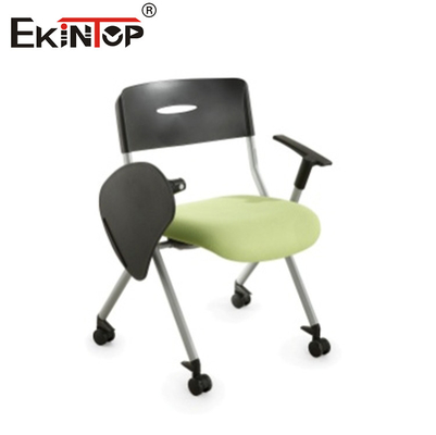 Cadeira dobrável moderna com mesa de escrever convidado cadeira de treinamento de back office