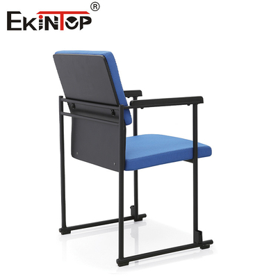 Cushion de esponja e encosto cadeira de treinamento azul para estudar leve