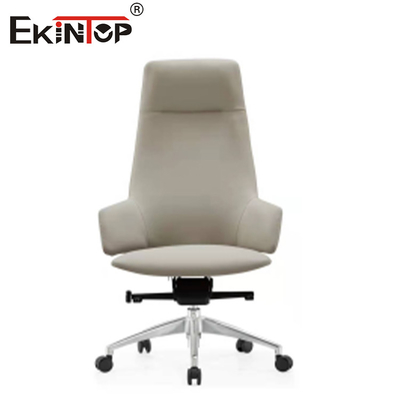 ODM Cadeira de escritório ergonômica com apoios de braço de couro e rodas