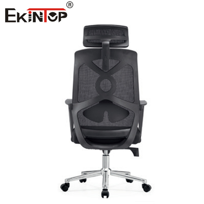Cadeira de escritório de material de malha com estilo moderno e apoio de cabeça ergonômico