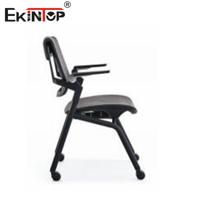 Cadeiras de sala de treino com almofadas de assento de esponja, encosto de braço e rodas