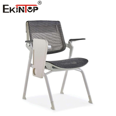 Cadeiras de treino dobráveis cinzentas com quadro de escrita em estilo moderno