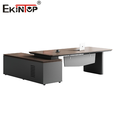 Mesa de escritório executivo de alta qualidade em estilo de negócios com armário lateral